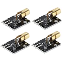 Akozon Módulo para sensor láser- 650nm punto rojo láser- Módulo transmisor láser 4pcs